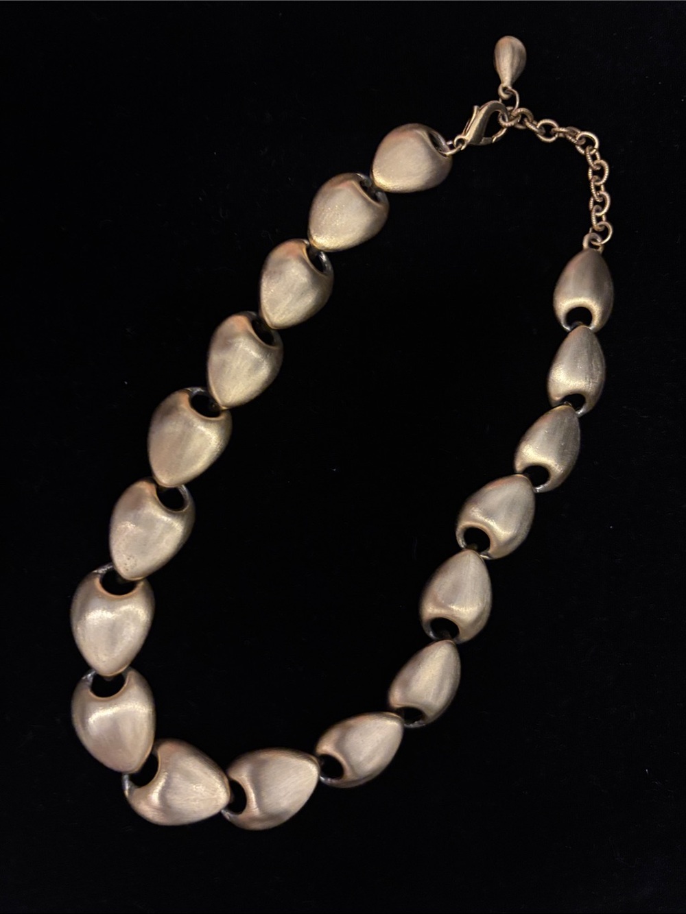 Brushed Matte Gold-Tone Link Necklace